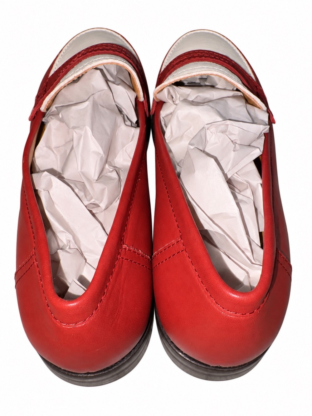 NEW Sézane Andrea Loafers crafted in a two-tone terracotta and ecru 7 - Picture 5 of 6